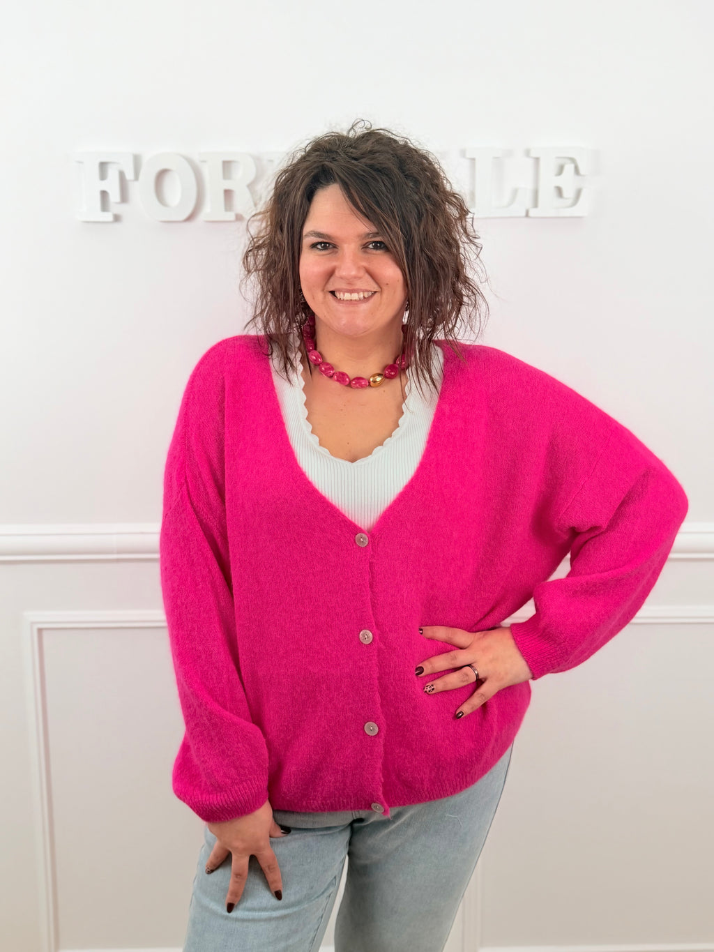 🩷Gilet Élisa rose flash