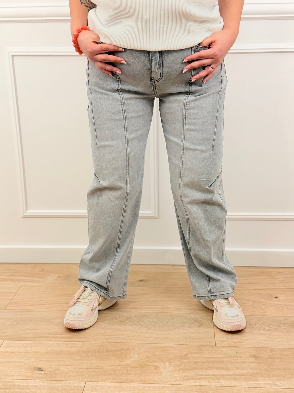 Jeans Mélia gris clair