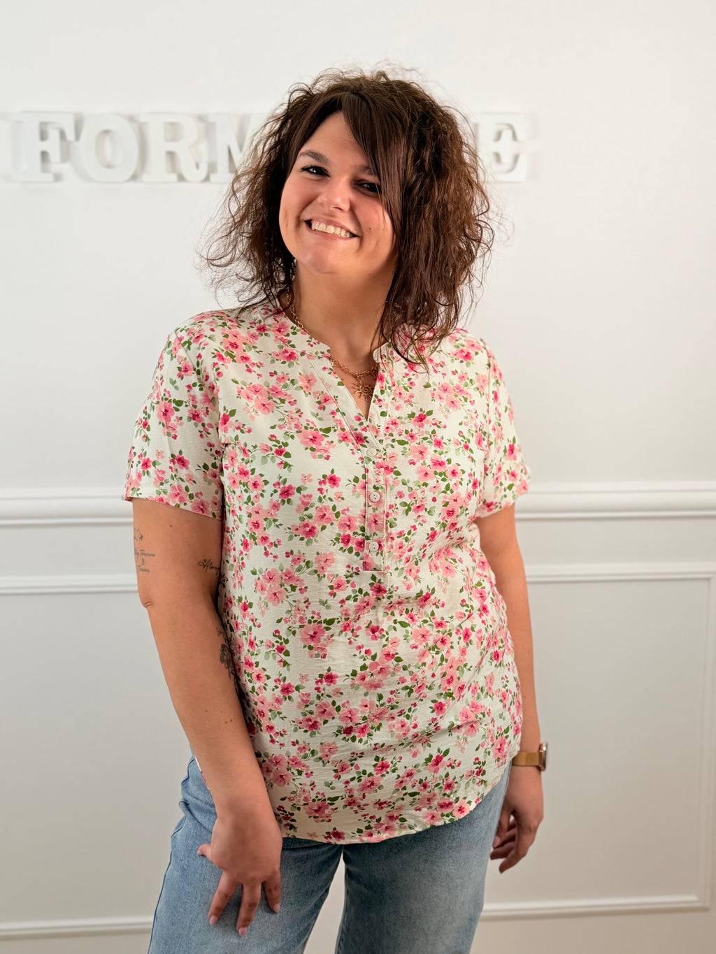 Blouse Céline rose