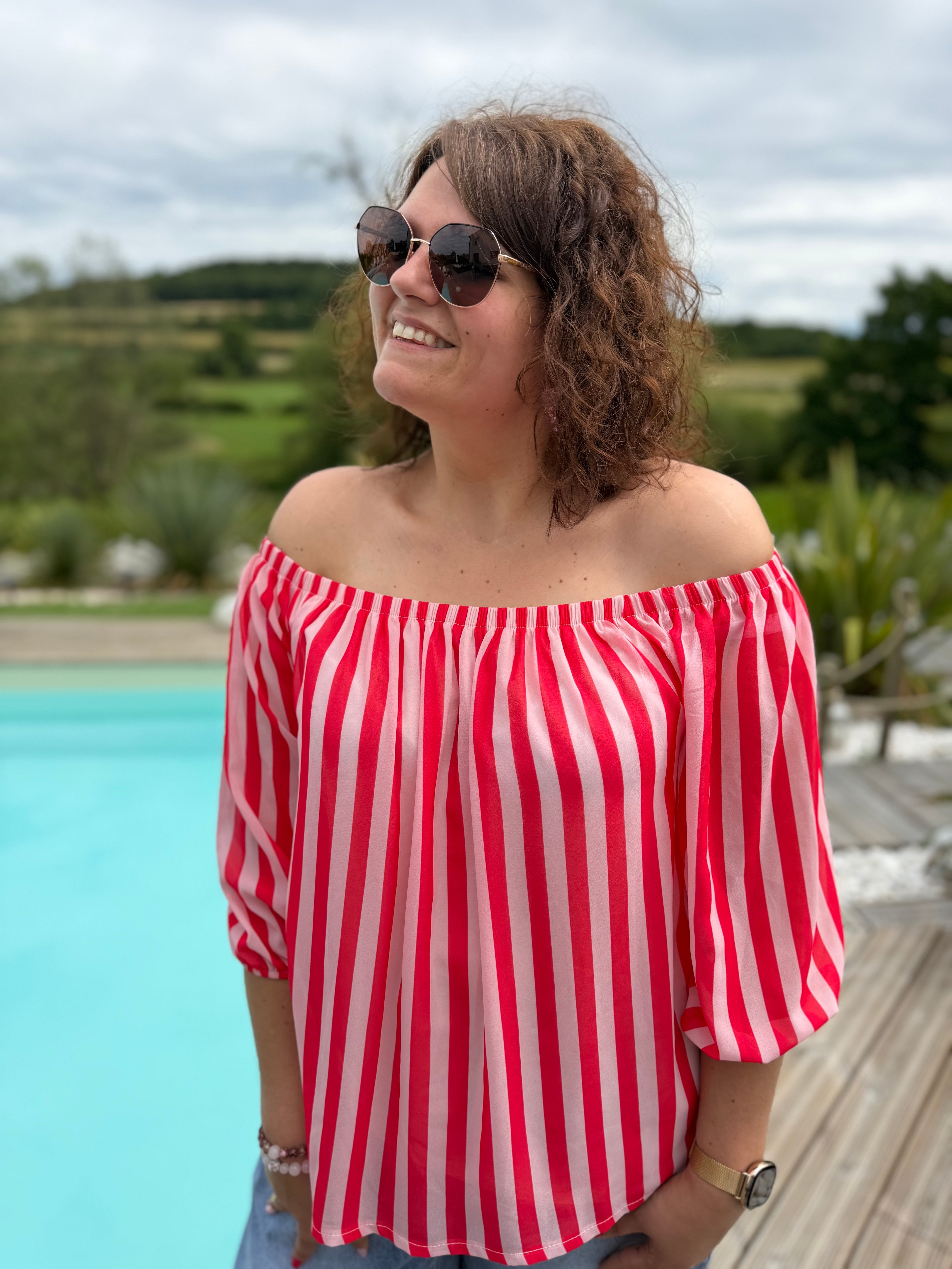Blouse Noémie rouge