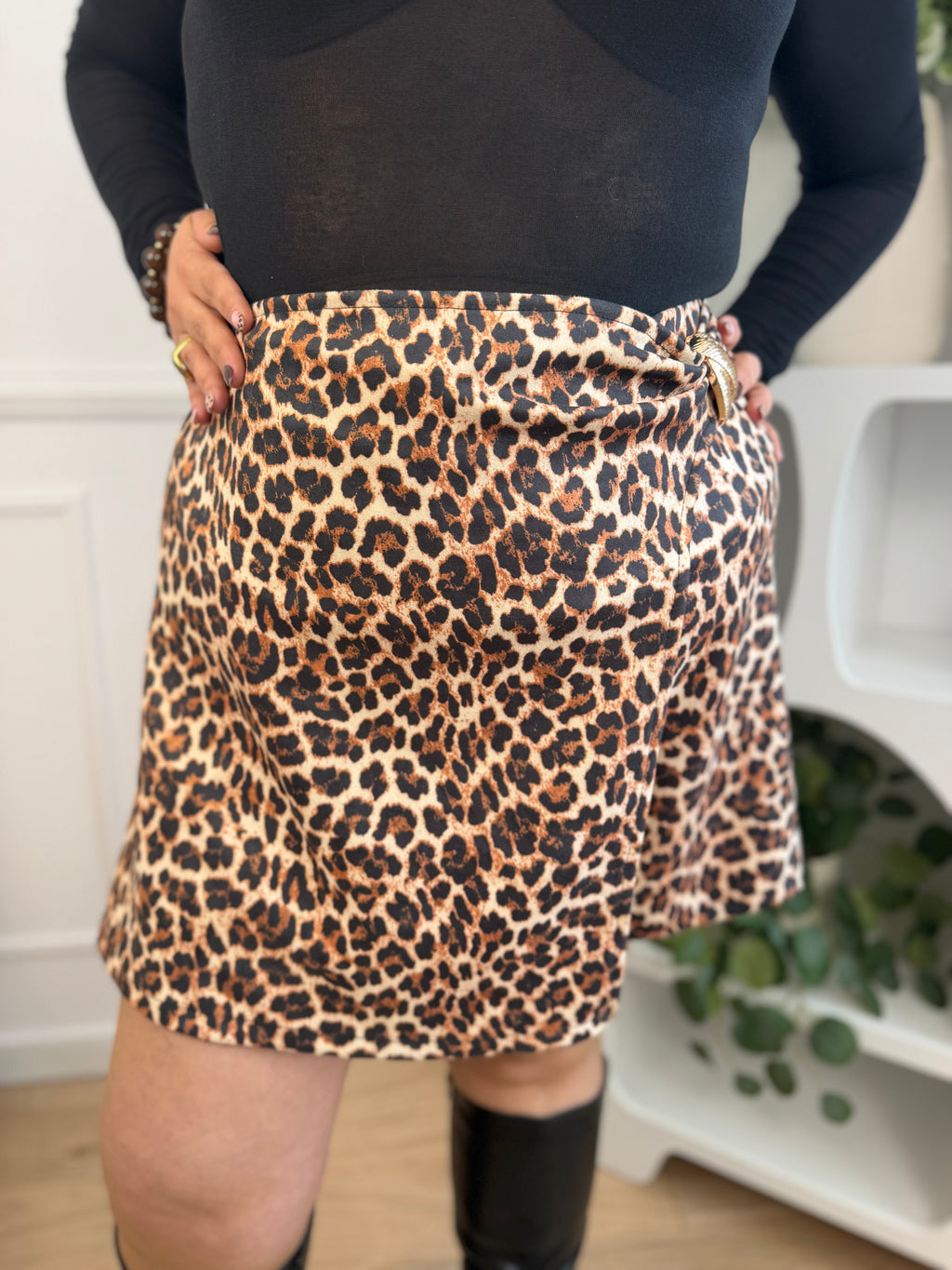 La jupe short léopard