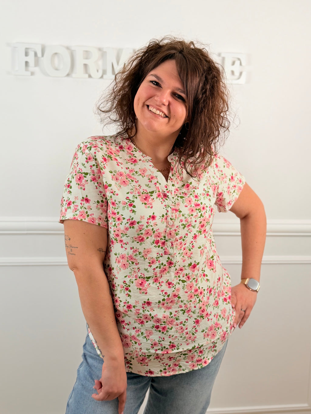Blouse Céline rose