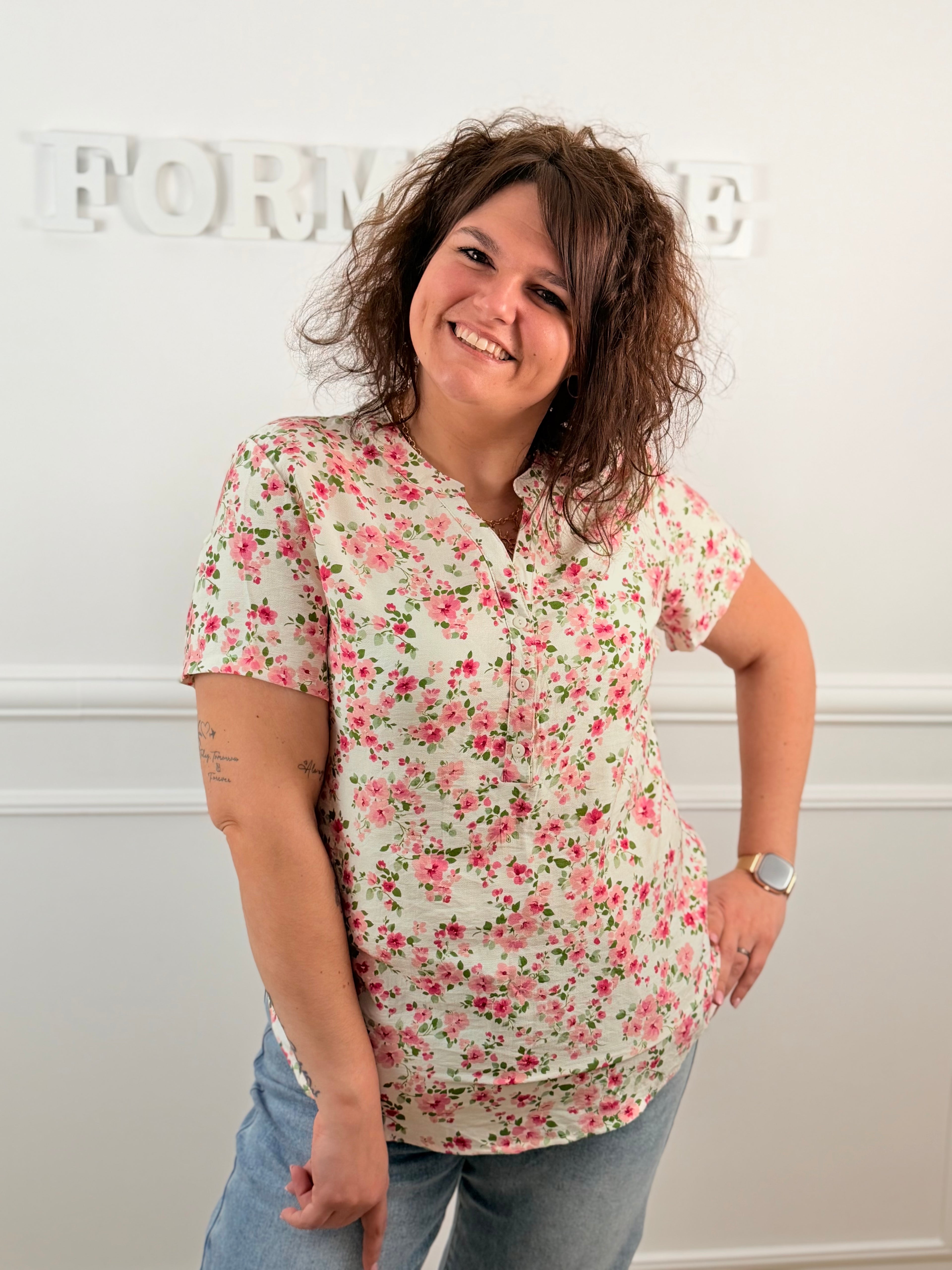 Blouse Céline rose