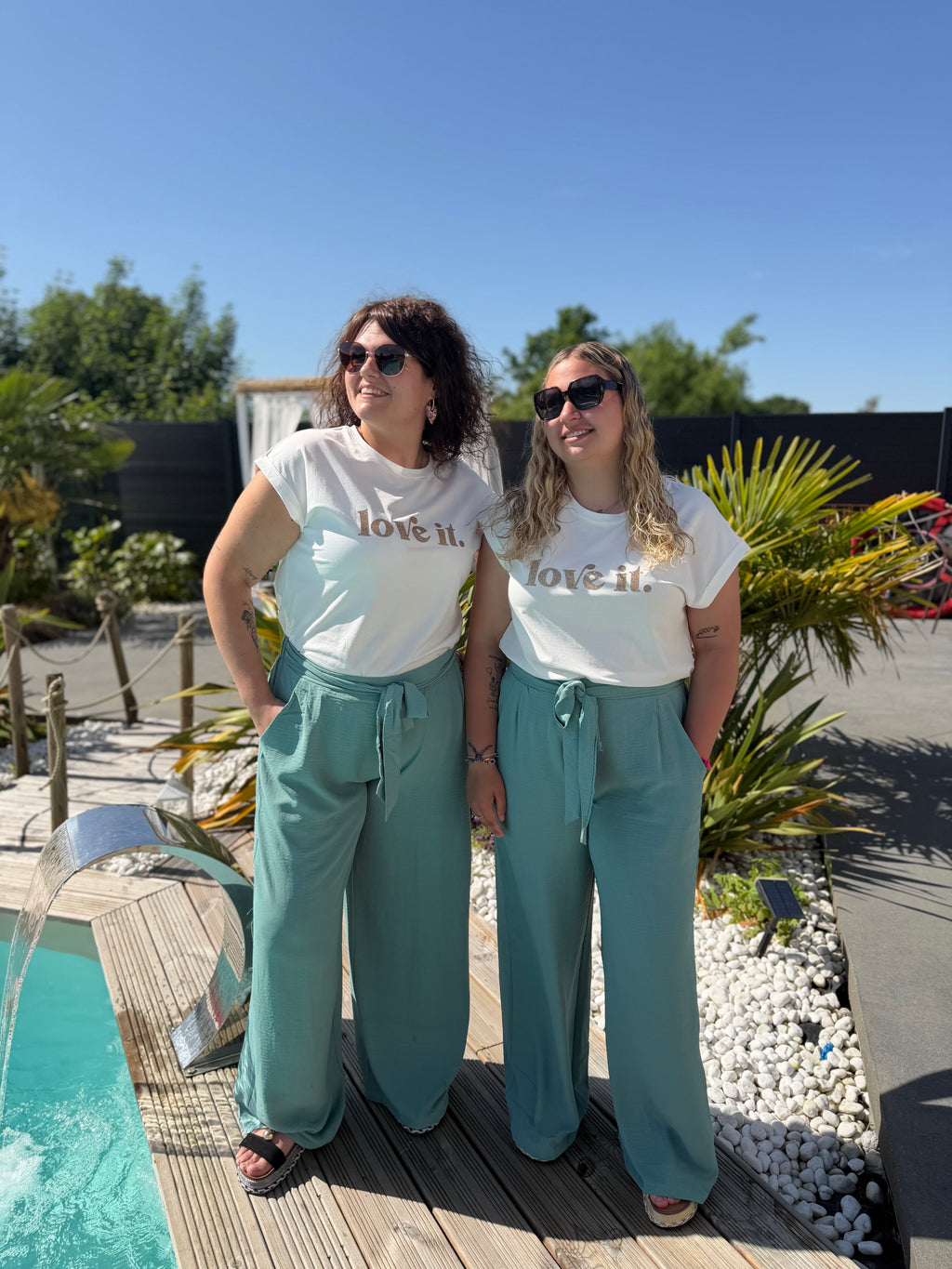 Pantalon fluide Tina bleu