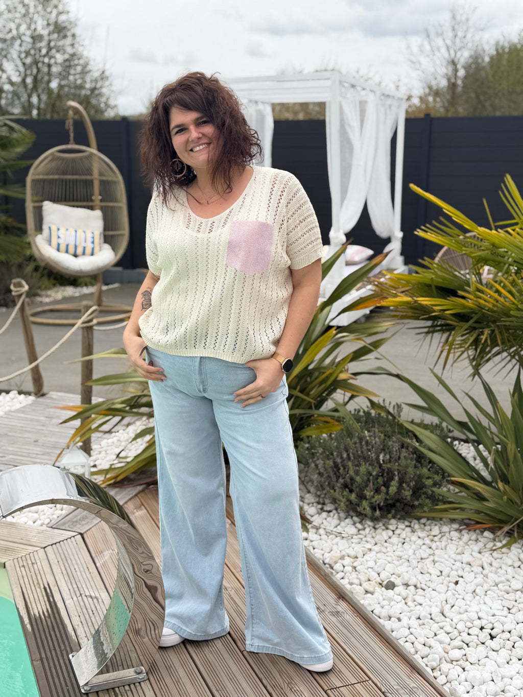 Top Sarina écru