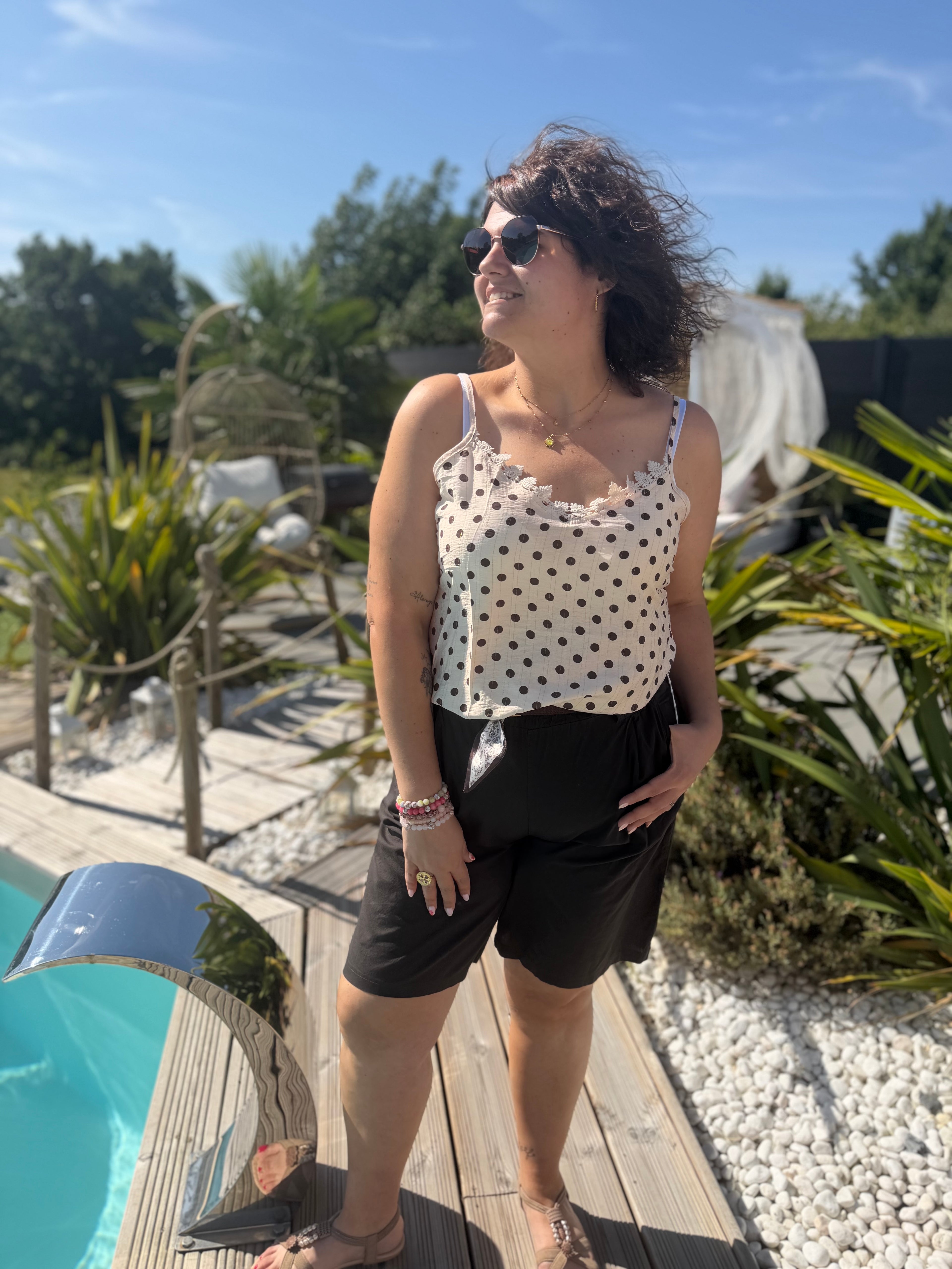 Short Romy marron