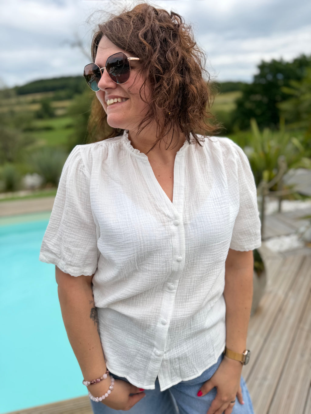 Chemisier Fanny blanc