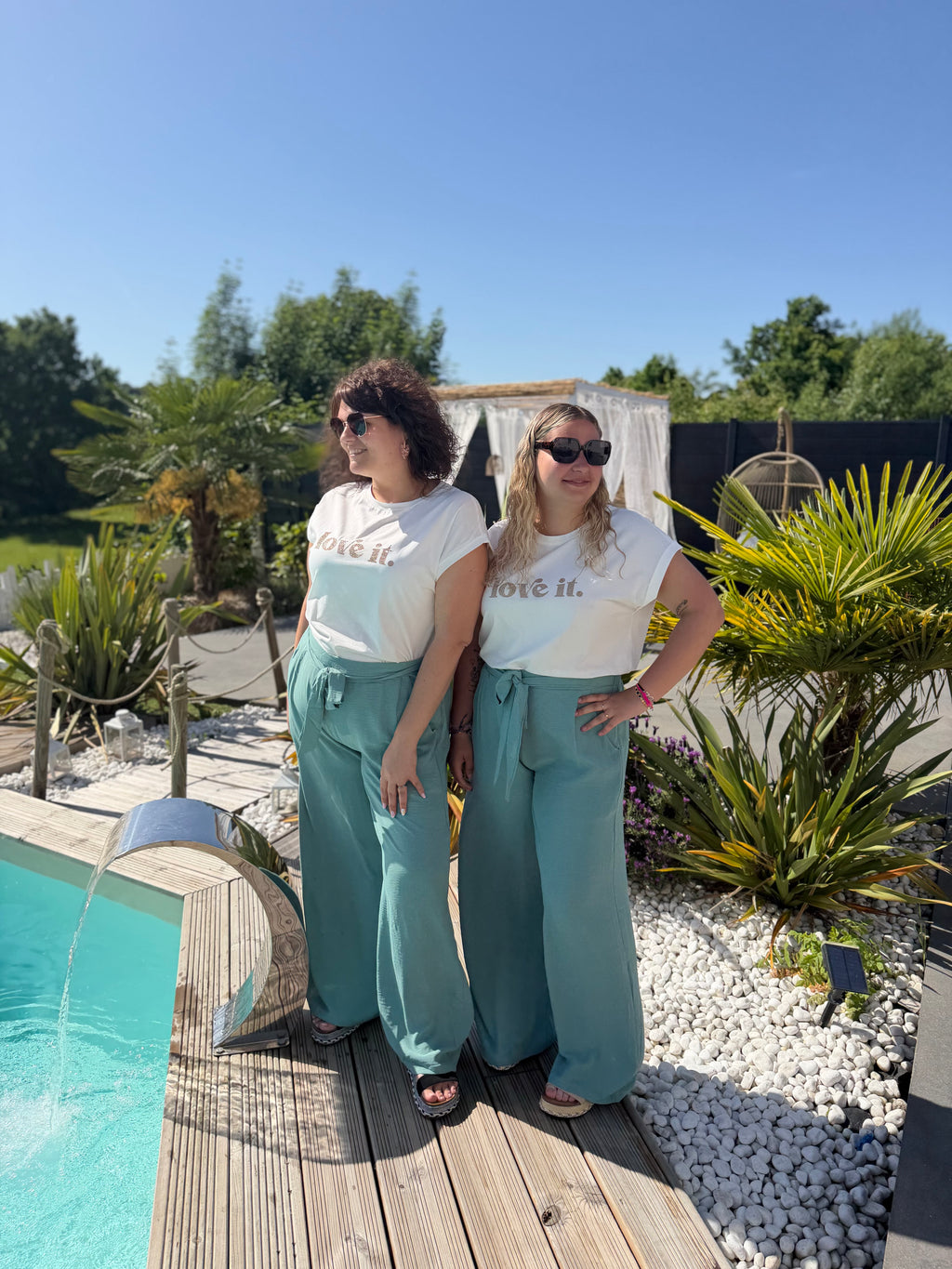 Pantalon fluide Tina bleu