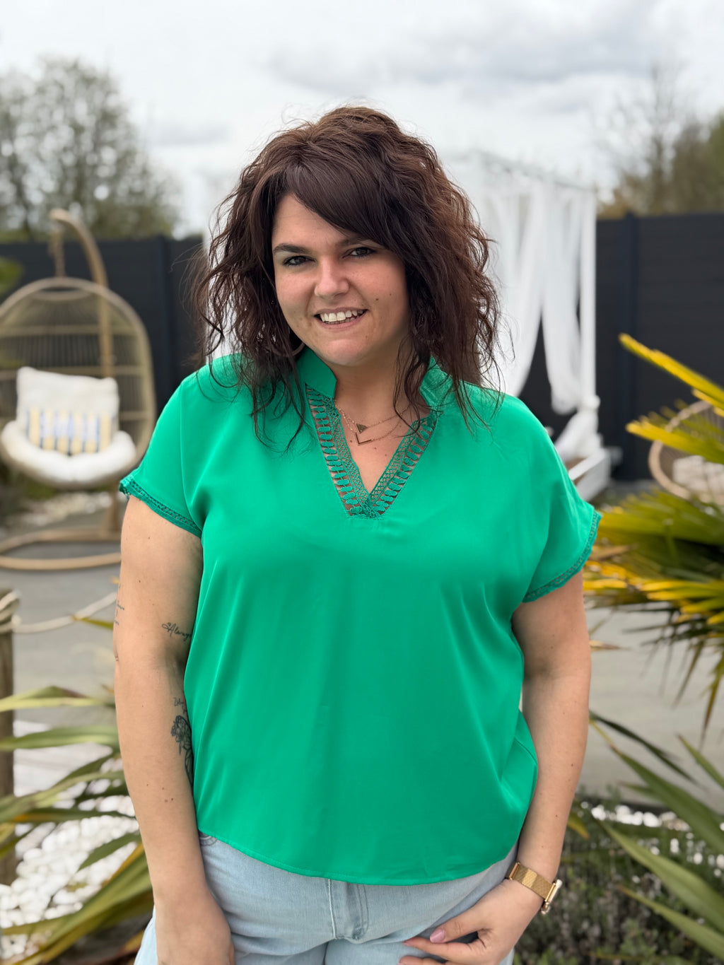 La blouse Larina verte