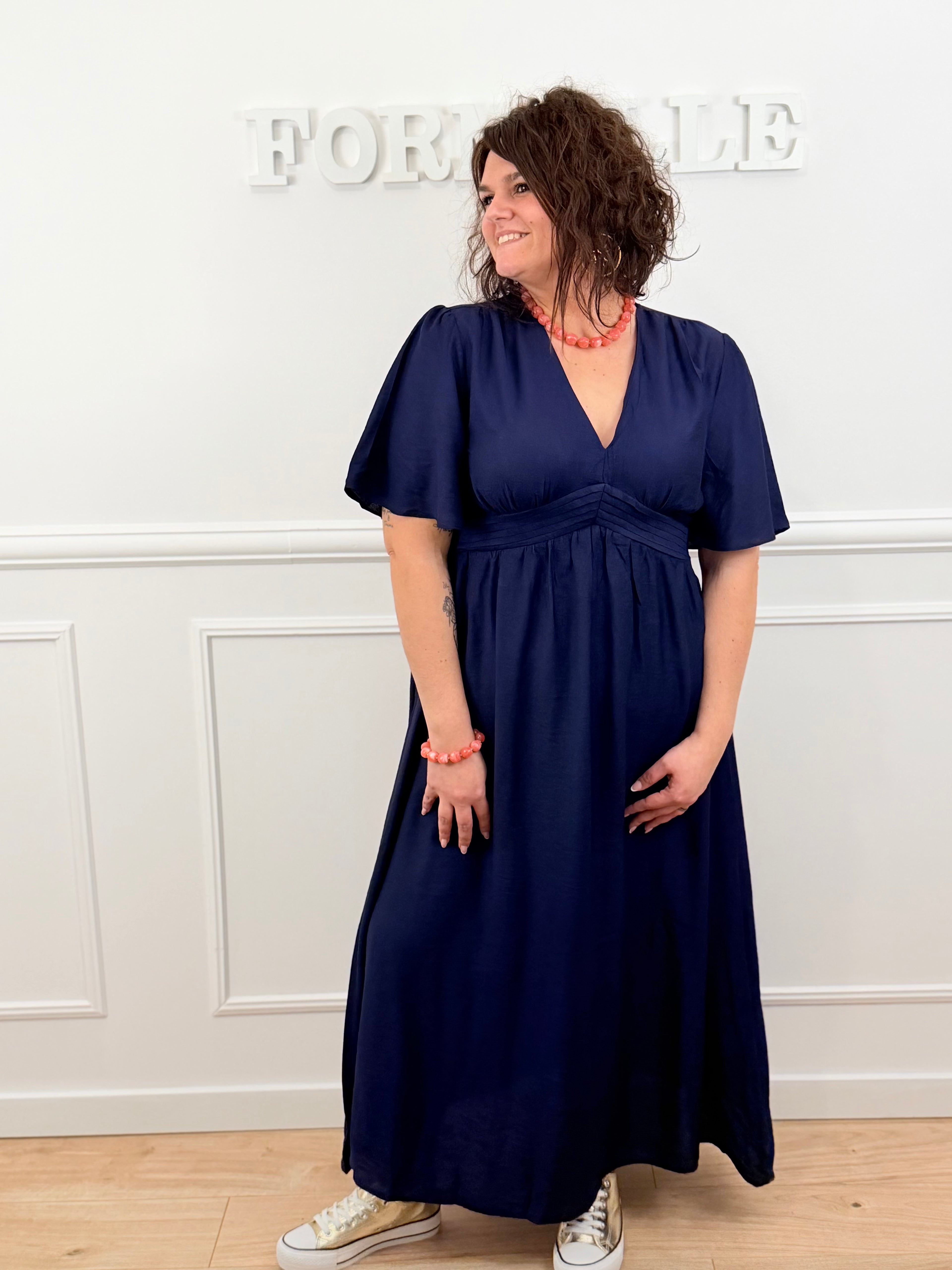 Robe Maelys bleu marine