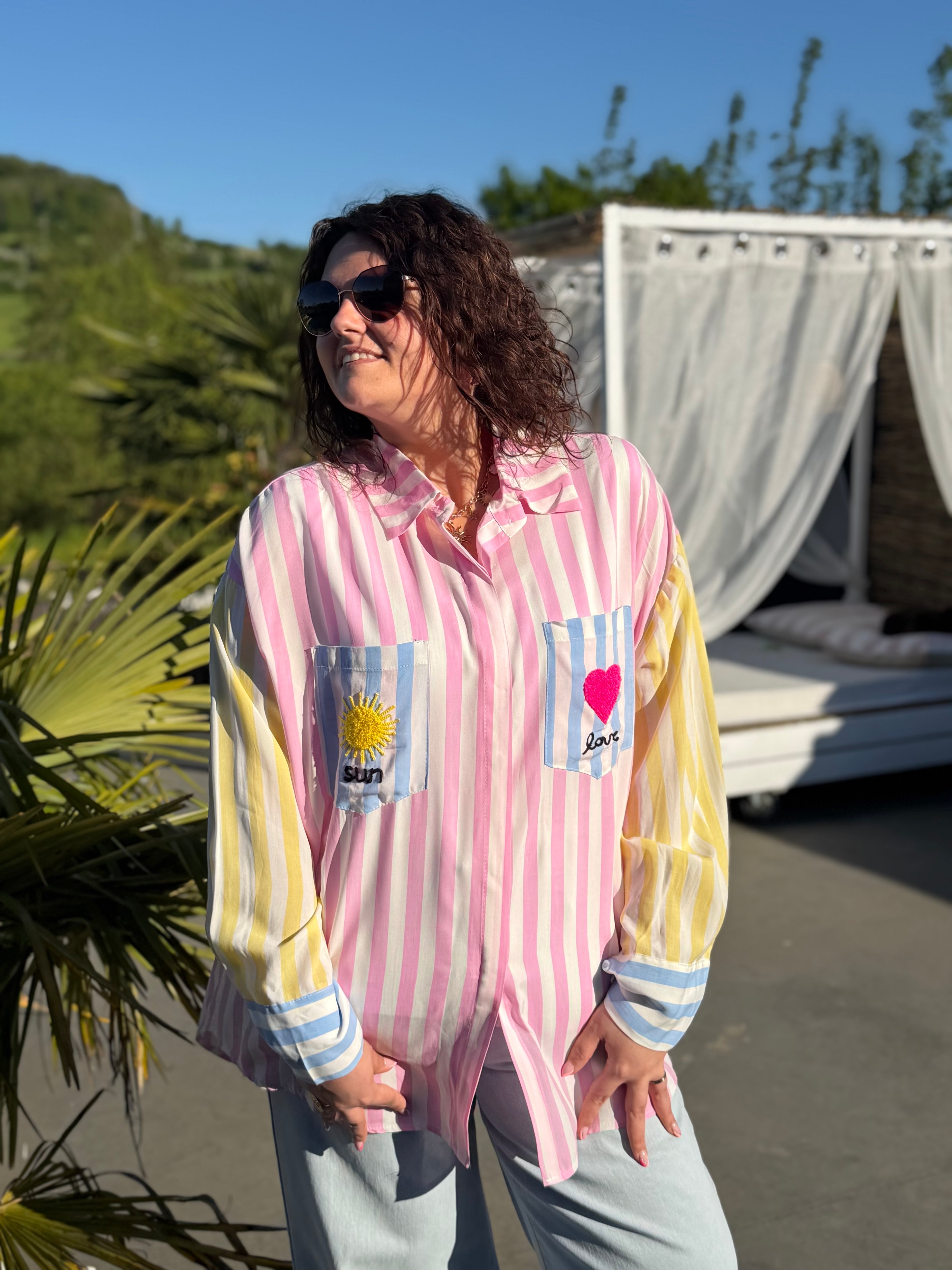 Le chemisier Sun rose