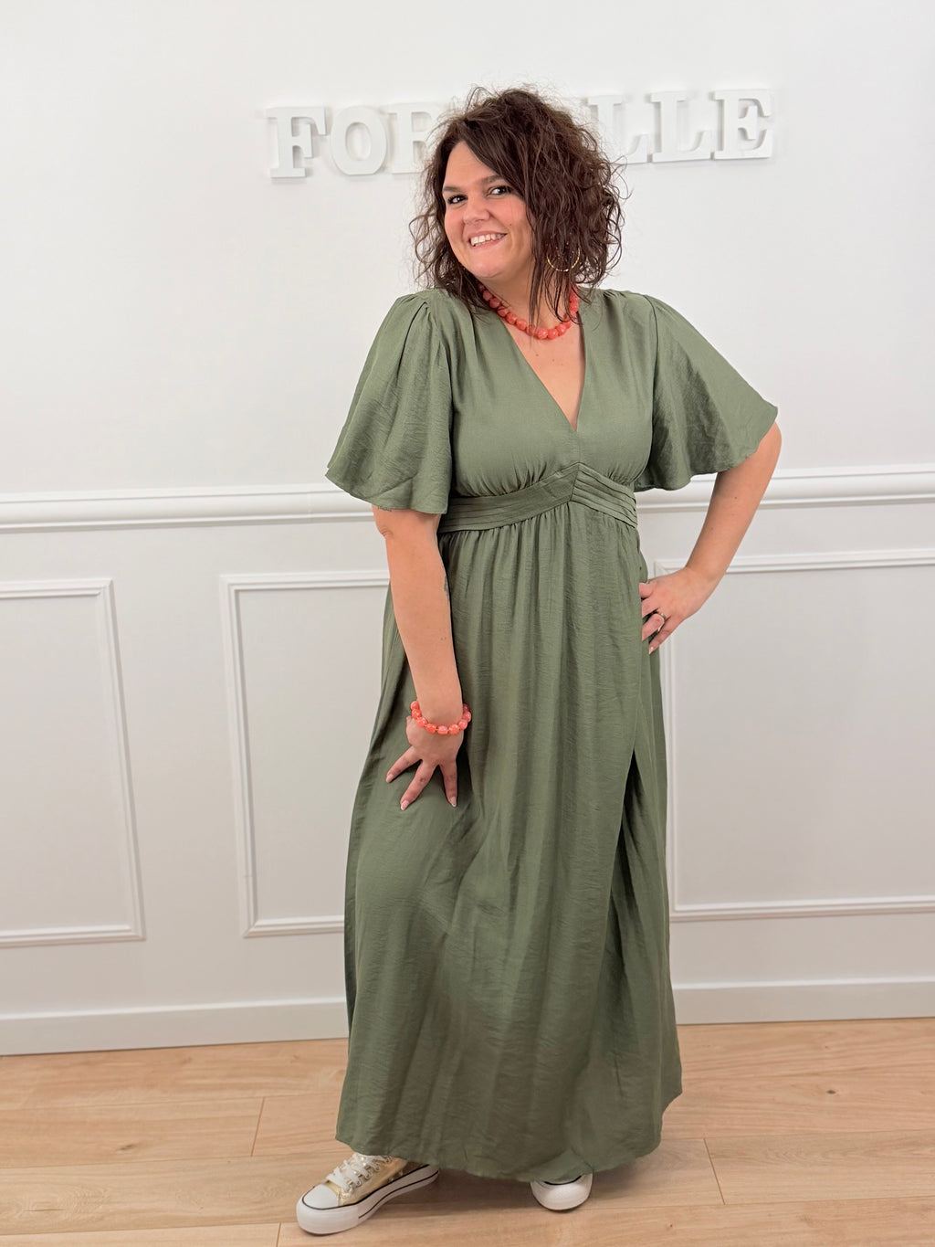 Robe Maelys kaki