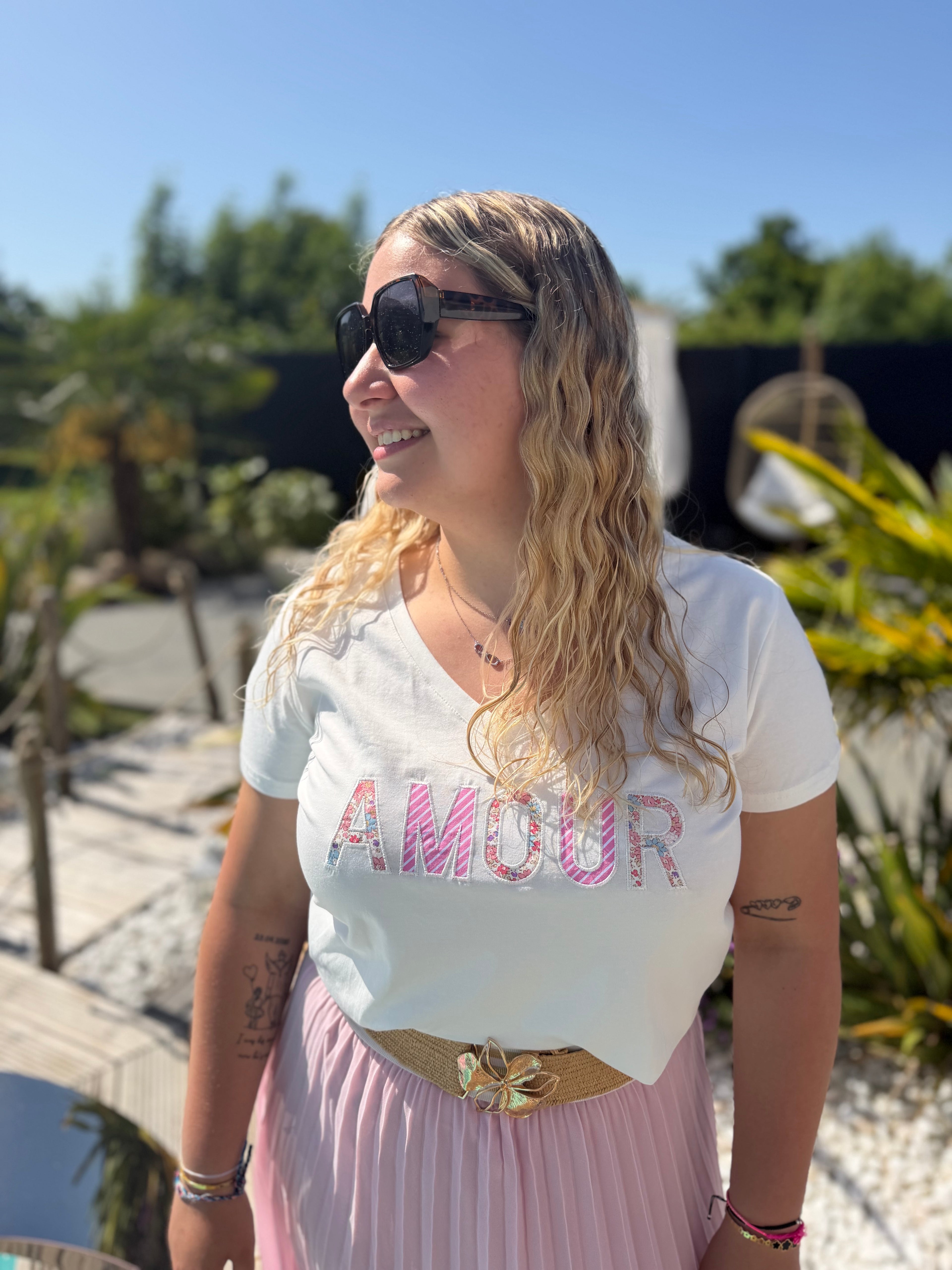 T-shirt Amour rose