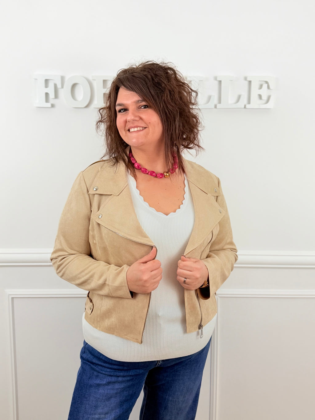 La veste Maya beige