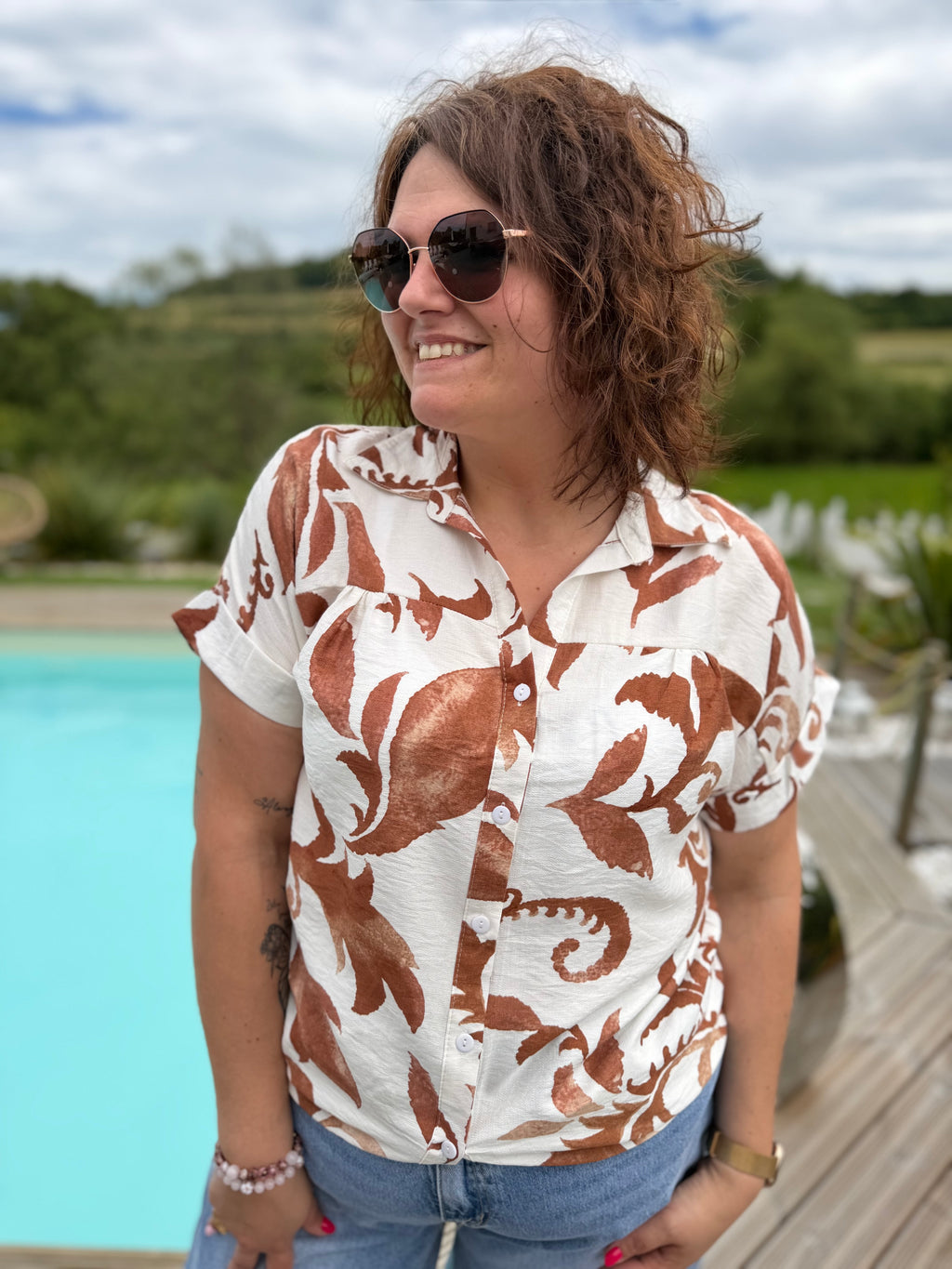 Chemiser Céline brun