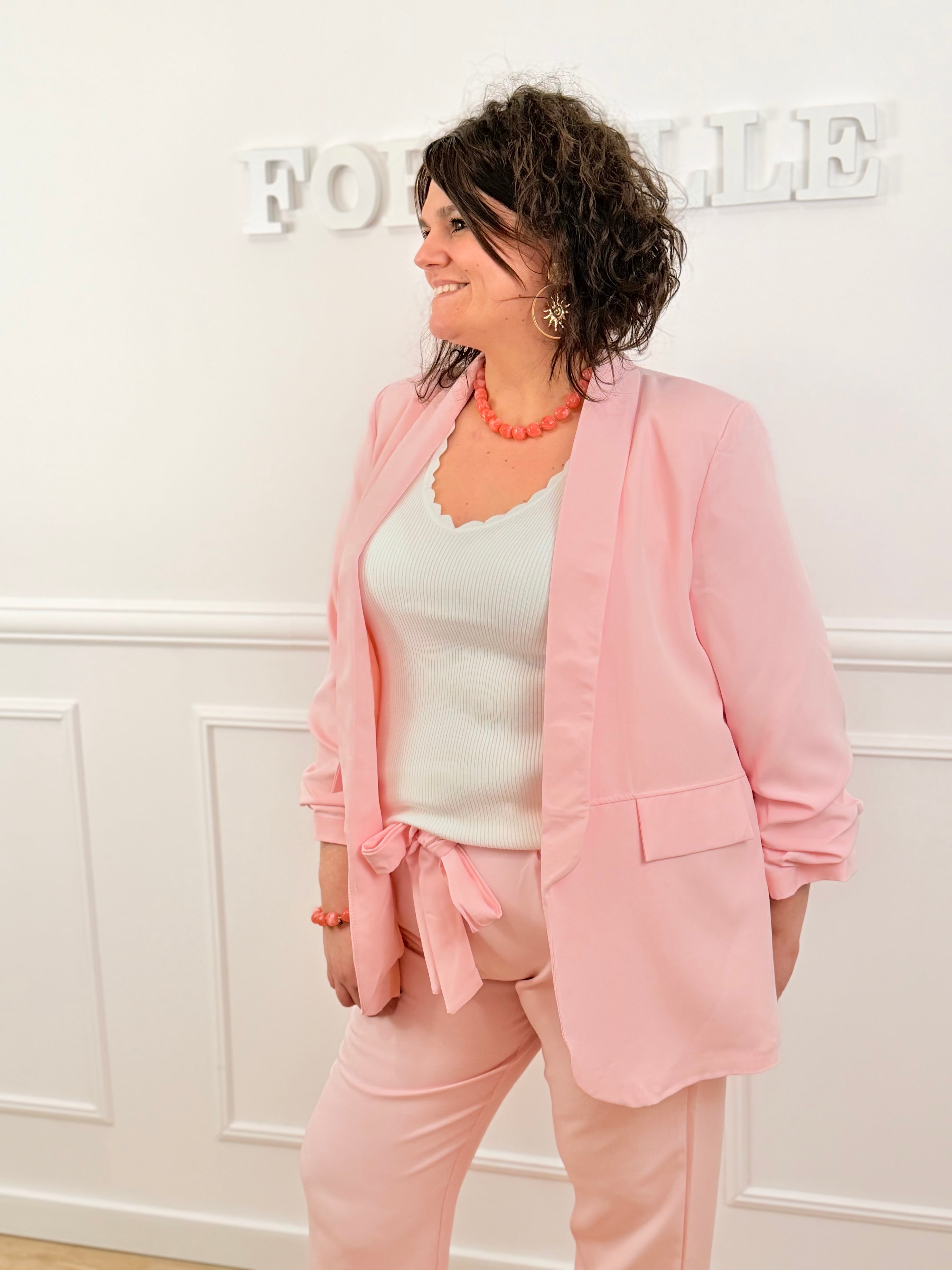 Pantalon Soléa rose doux