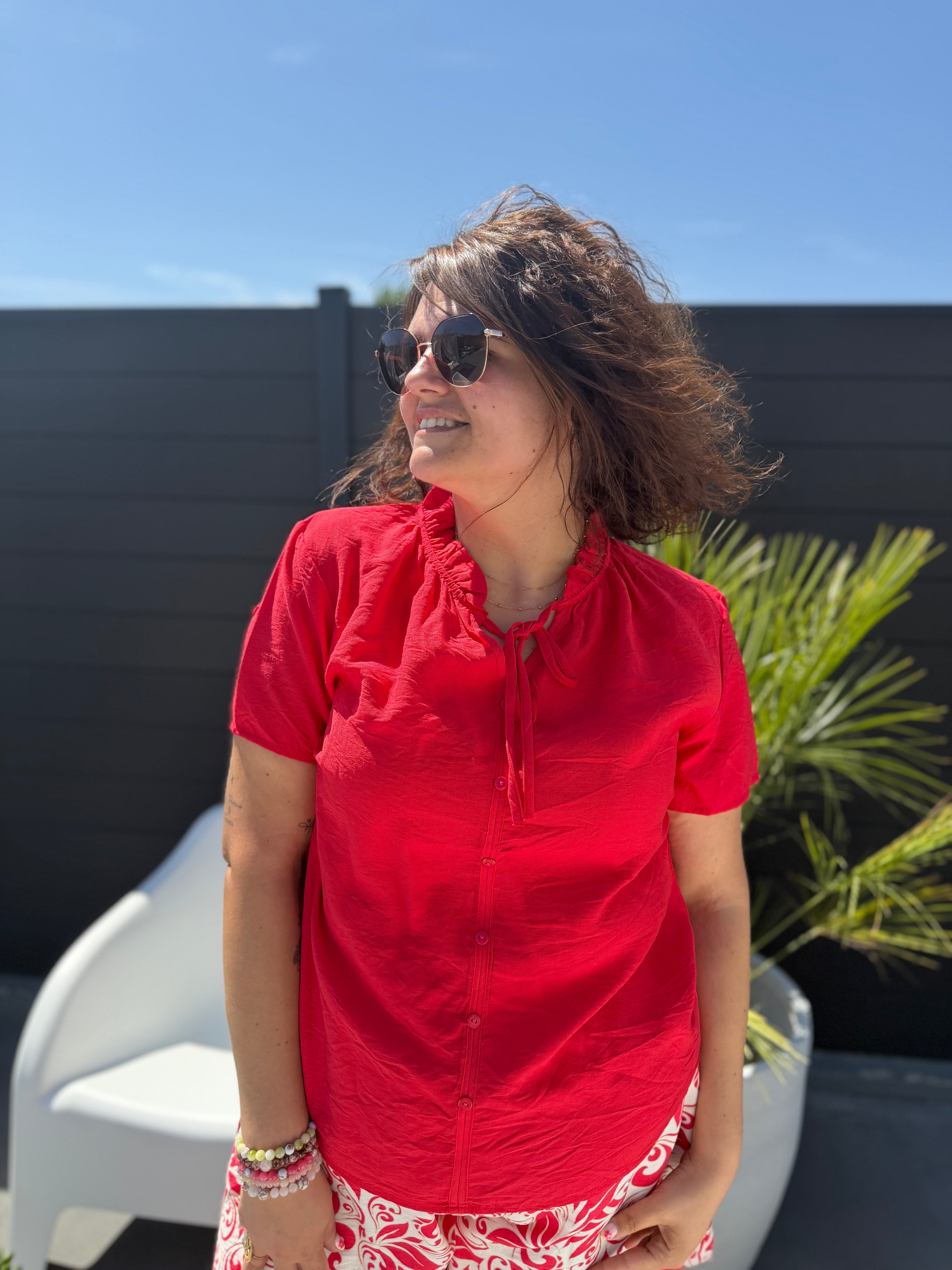 Blouse Paula rouge