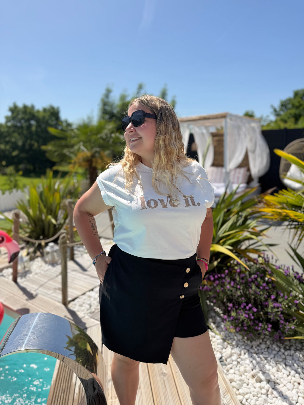 Jupe short Sila Noir