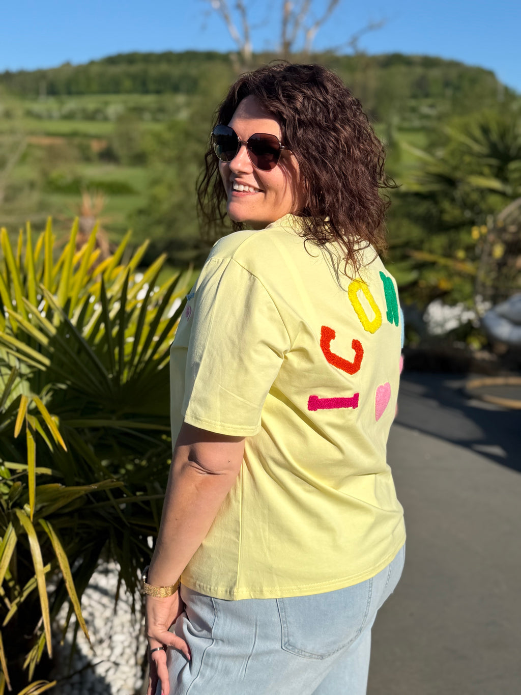 T-shirt Iconic jaune