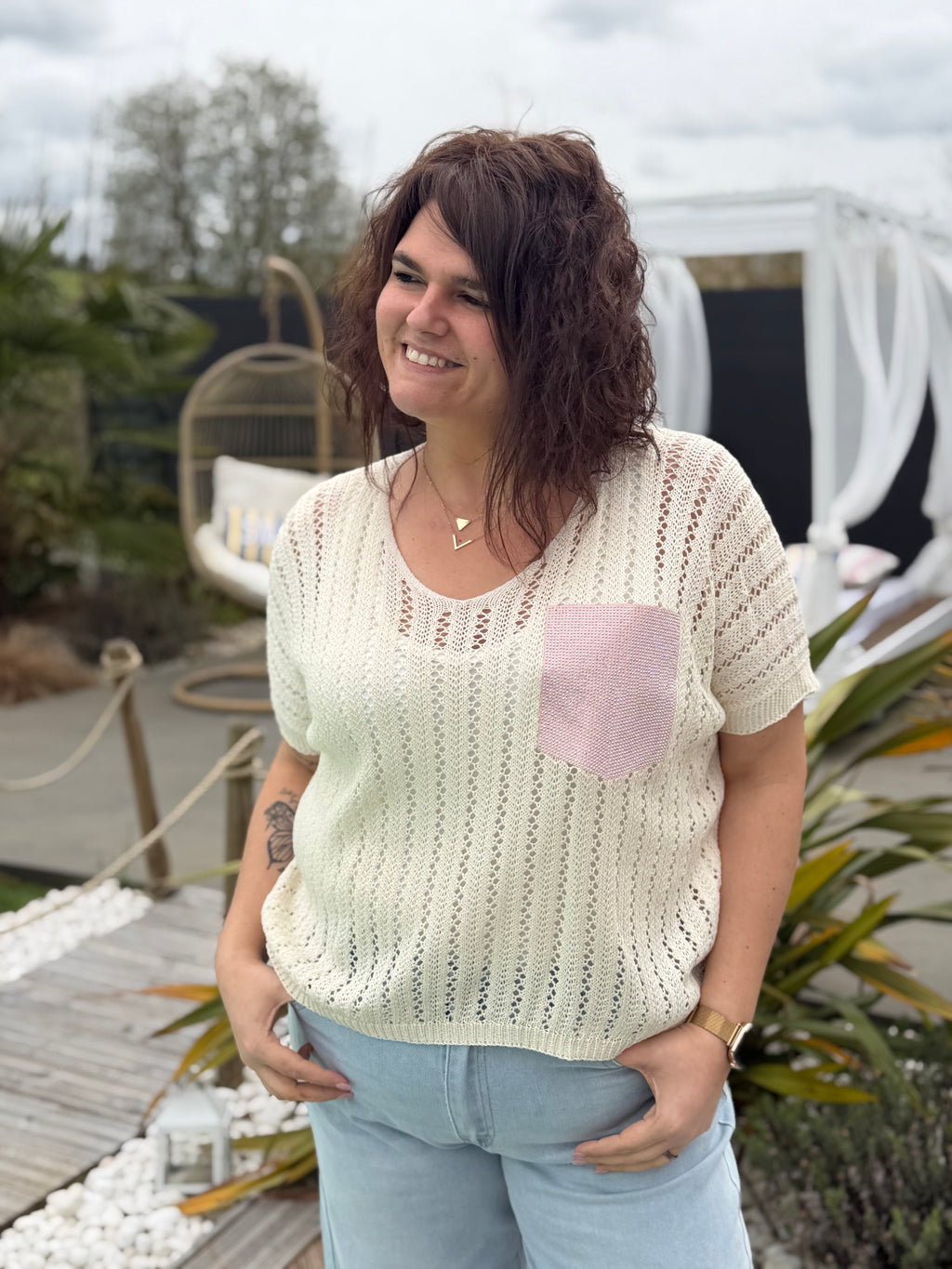 Top Sarina écru