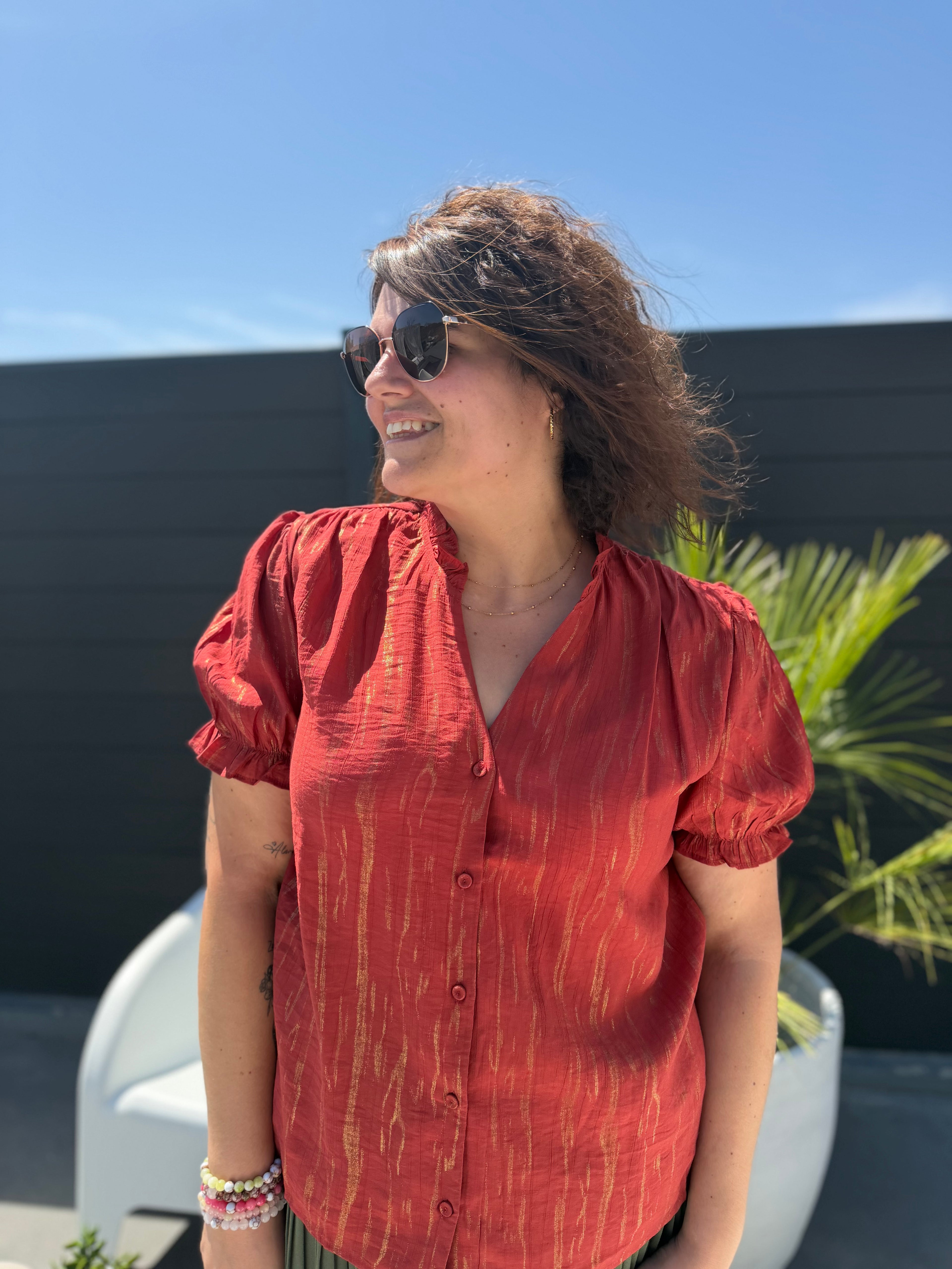 Blouse Jade terracotta