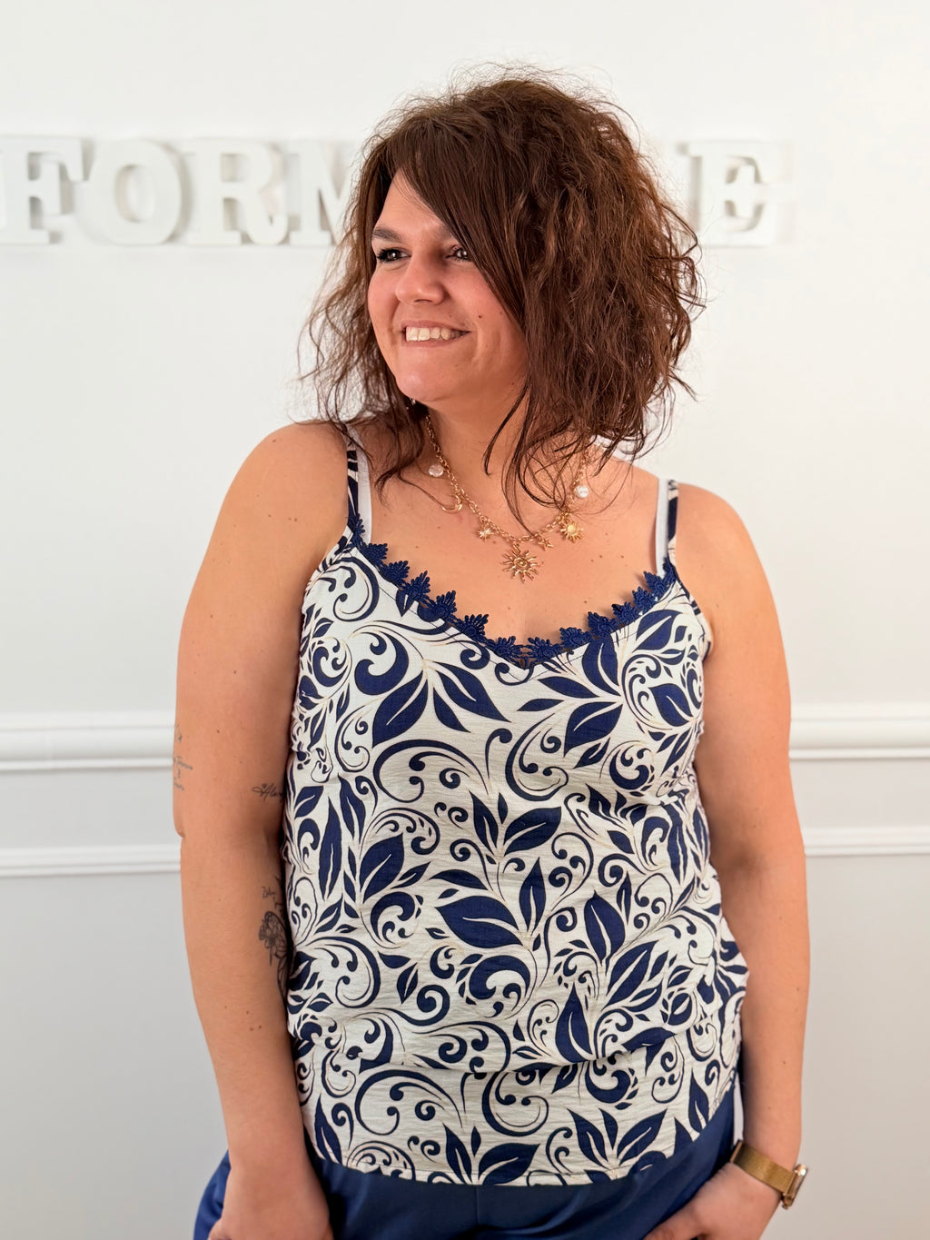 Top Cassie bleu marine
