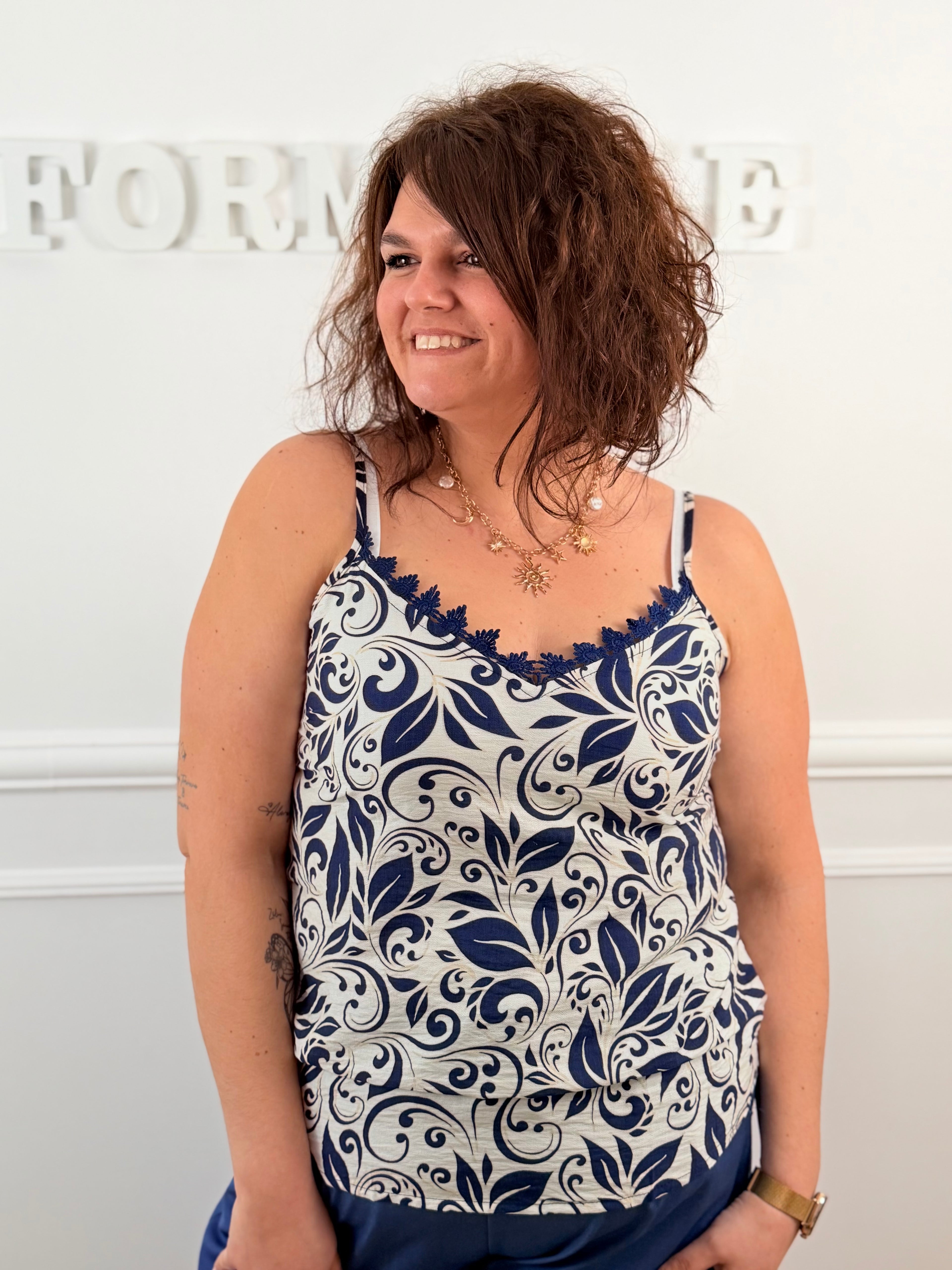 Top Cassie bleu marine