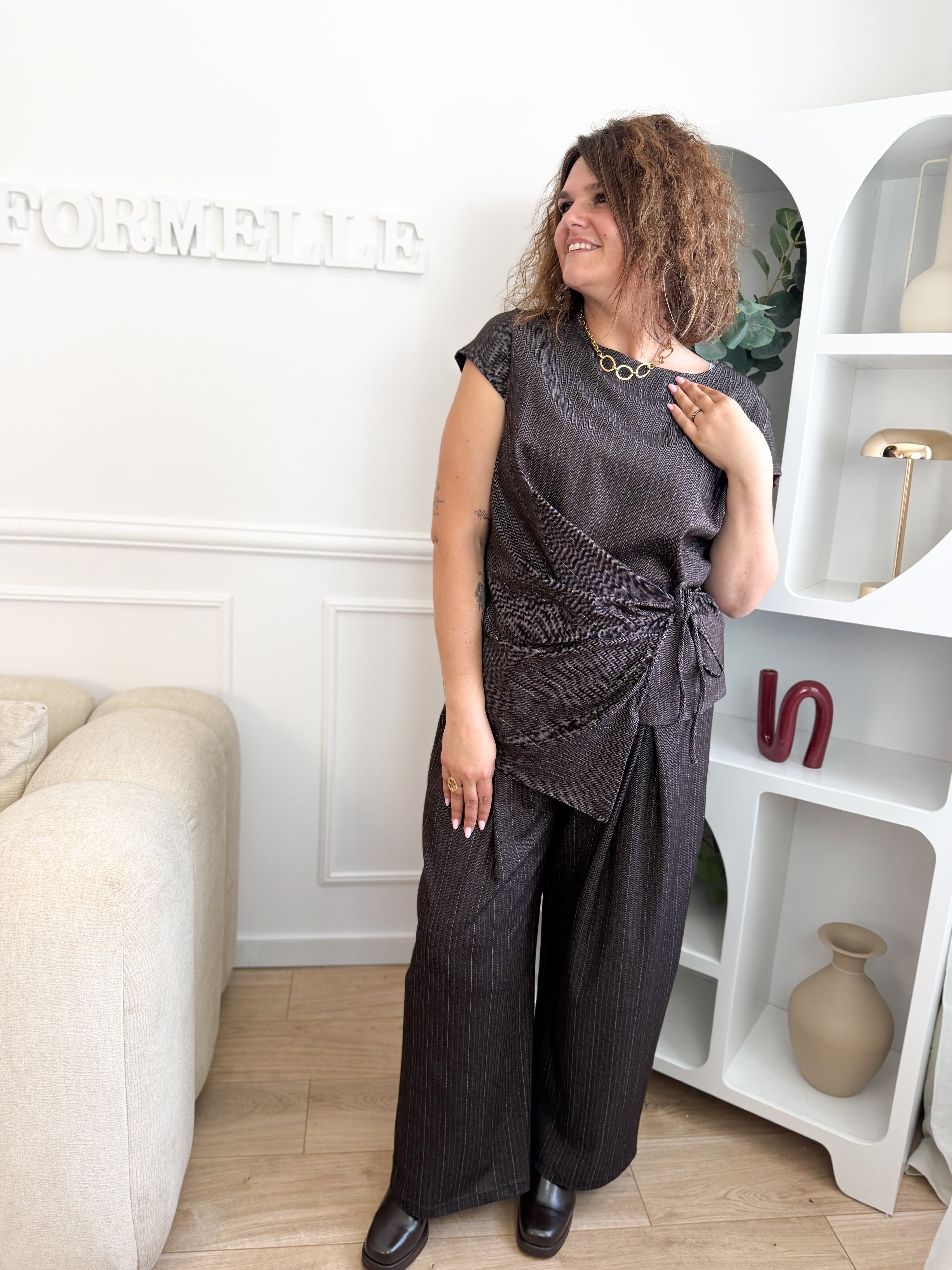 Blouse Solène taupe