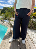 Pantalon fluide bleu marine