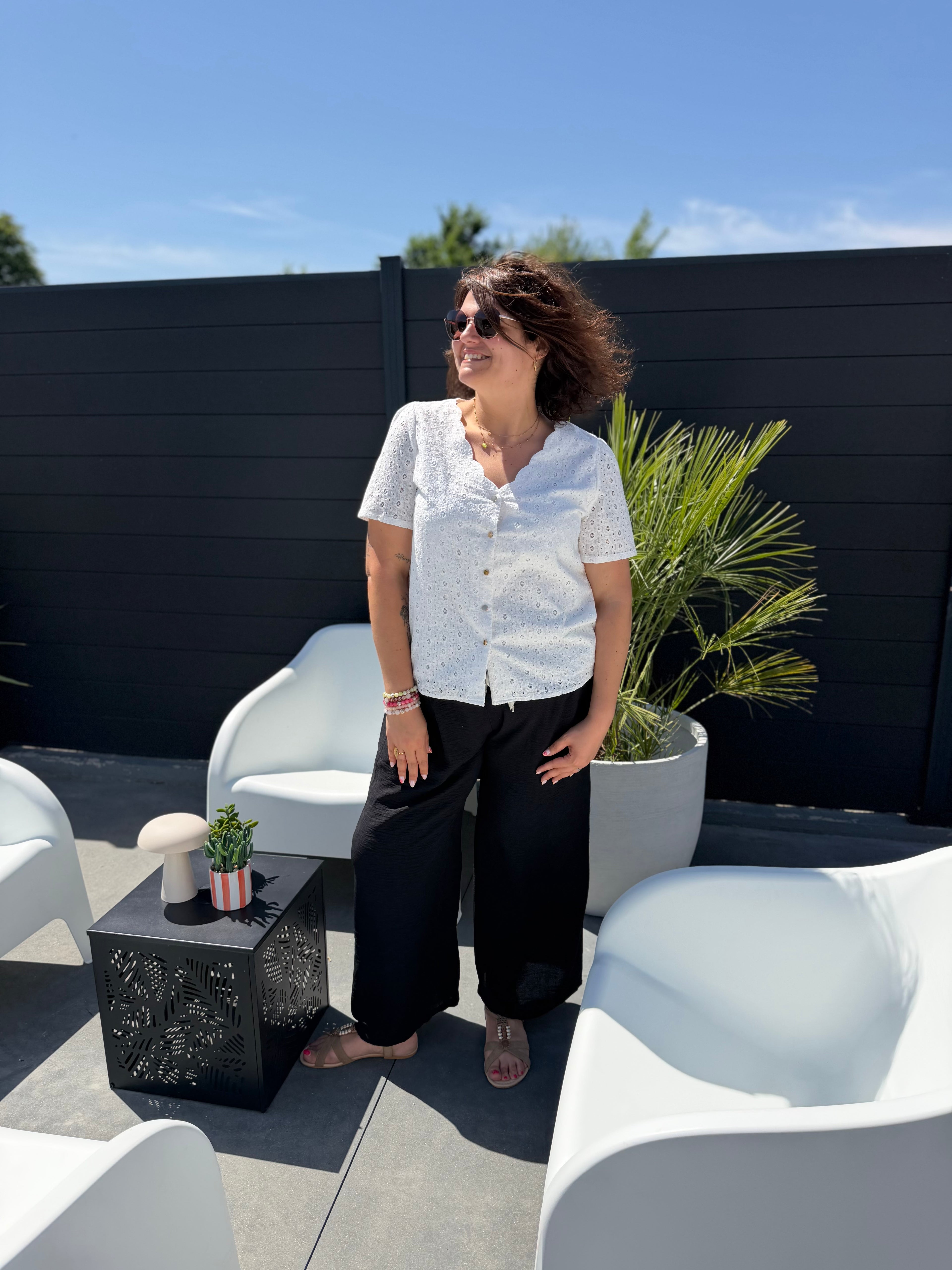 Pantalon fluide Marina noir