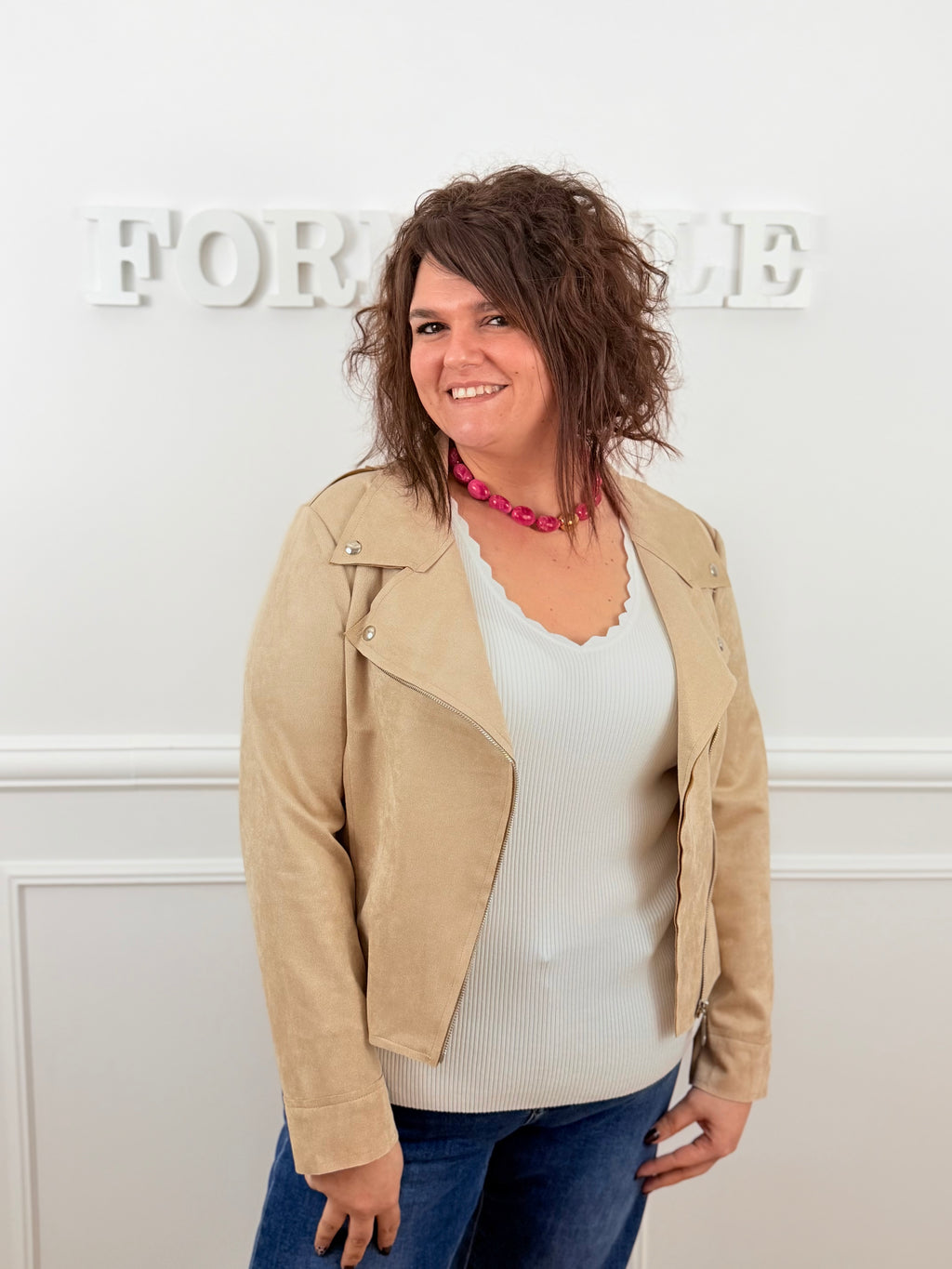 La veste Maya beige