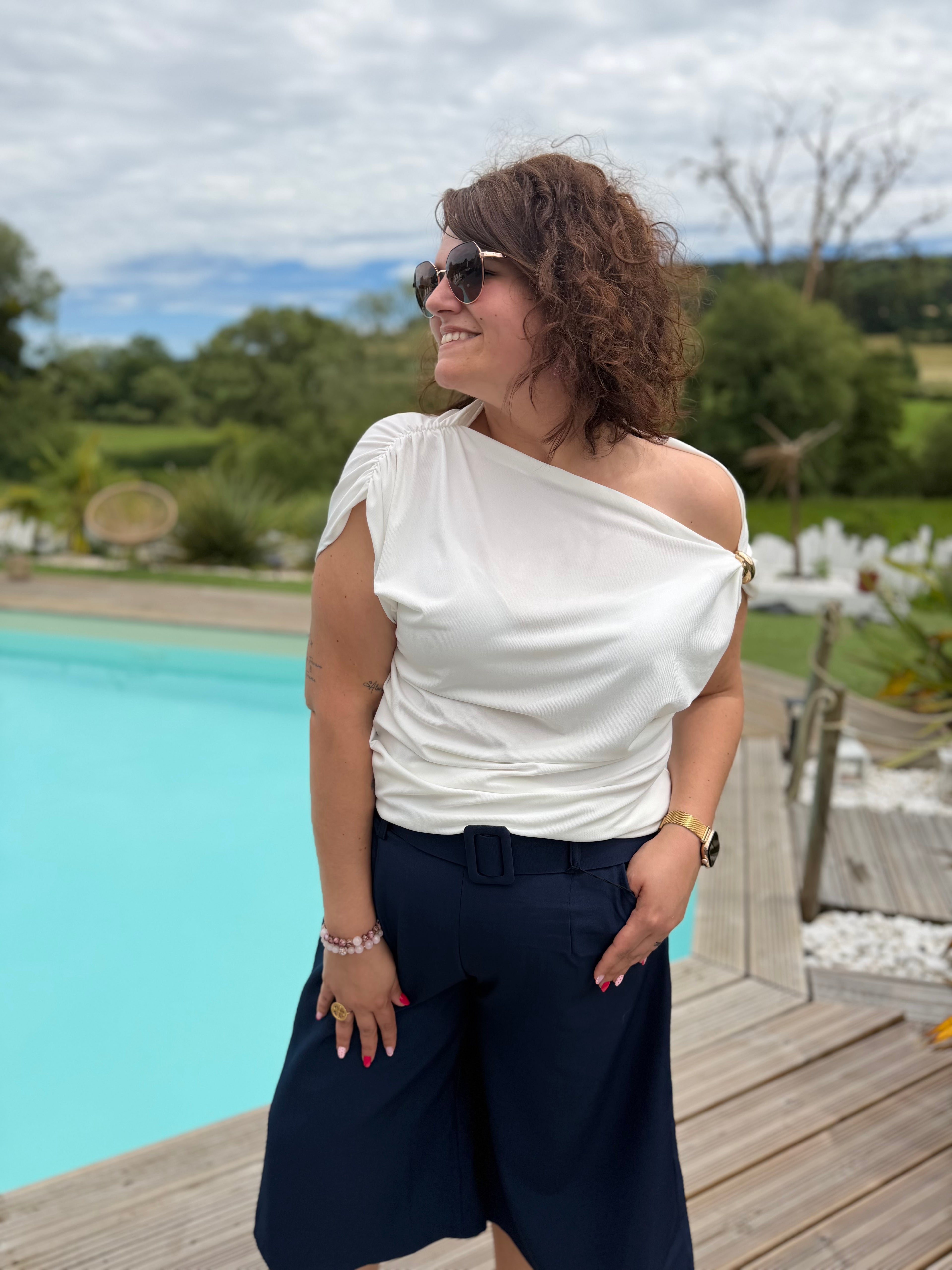 Blouse Romane blanche